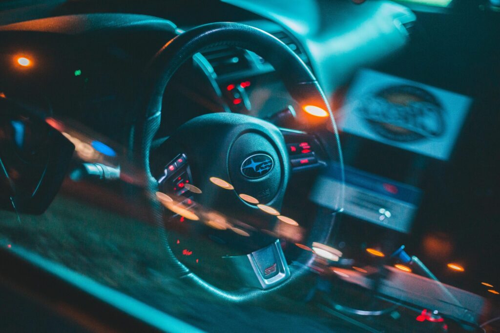 Steering Wheel of Subaru